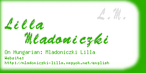 lilla mladoniczki business card